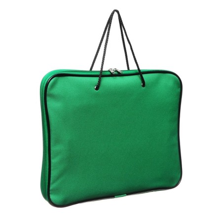 Folder with handles Textile A4, 340 x 260 x 20 mm, "Office" 1Sh42 "Lux", inner pocket, green-1