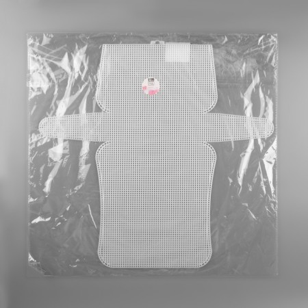 Canvas-base for embroidery bags, plastic, 47 × 45 cm, 2 × 2 mm, white color-6