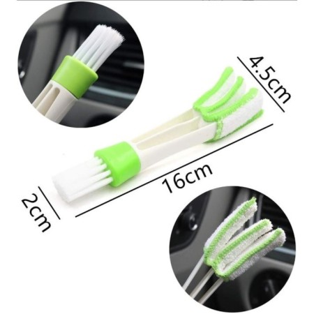Torso brush for cleaning hard -to -reach places in a car, 16 cm, green