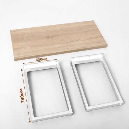 A set of 2 subastles loft, large, 50 × 10 × 78 cm, white matte color-1