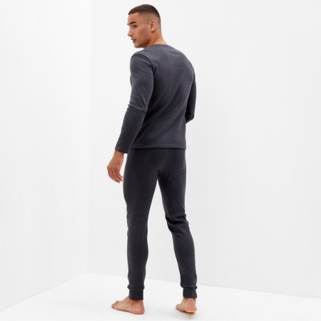 Set of men's thermo (longshilty, trousers) minku color graphite melange, river 58-8