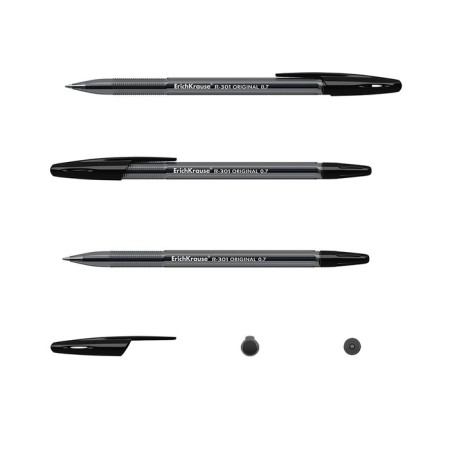 Ballic handle, Erichkrause, R-301 Original Stick, node 0.7 mm, tube, black-3