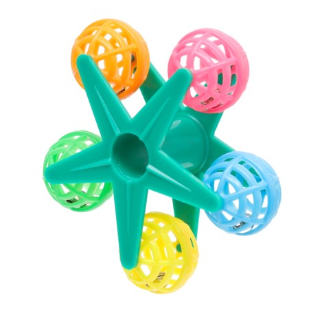 Toy for birds "Carousel with balls", 10 cm (3 cm balls)-2