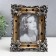 Photo frame Polystone 10x15 cm "Emanuel" aged gold with silver 23x18.5 cm