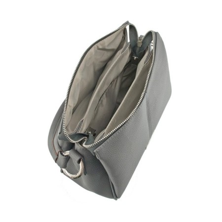 Bag women, genuine leather, gray 27x8x24 cm-1