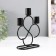 Summary metal for 3 candles "curls" d = 2 cm black 14x6x16.5 cm