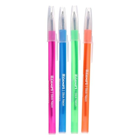 Ballic handle Luxor 1230/48BX Stick Neon, Node 1.0 mm, blue ink, mix, price per pcs.-3