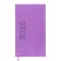 The weekly dated 2025, 85x145 mm, 64 sheets of Escalada, a solid cover made of artificial leather, pancake embossing, block 70 g/m², lilac