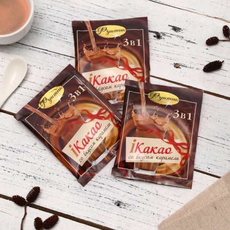 Какао 3в1 «Фунтик», со вкусом карамели, 20 г-1