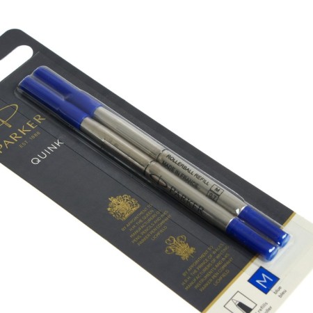 Roller Roller Parker Quink Rb Z01, Feat M, 0.7 mm, blue ink, in a blister (2pcs)-1
