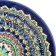 Plate of the Rishtan ceramics "Flowers", 22 cm, blue