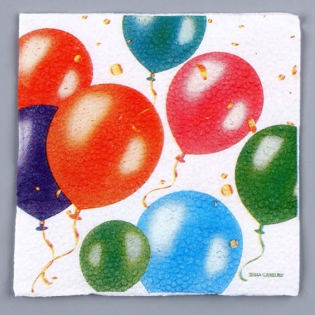 Paper napkins 24x24 cm "holiday", mix, 1 pack 20 pcs-7