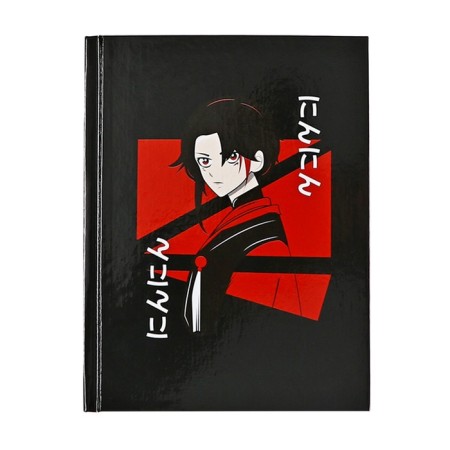 Notepad A6, 80 sheets in the ANime Samurai cage, hard cover, offset block