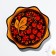 Board "Strawberry", 15 × 0.5 cm, Khokhloma