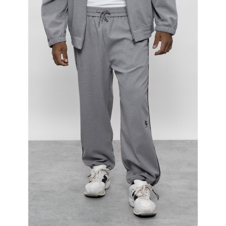 Male tracksuit, size 52, gray color-7