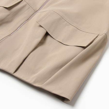 Women's vest at Minaku: Safari beige color, river 44-4