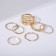 Set of rings 7 pieces "Subtleness", size mix, color gold