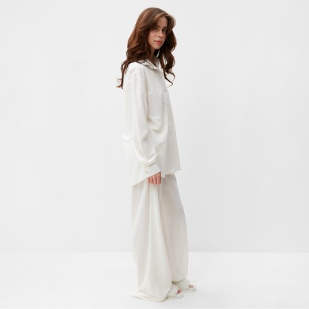 Women's suit (shirt, trousers) minku color white, rr 52-3