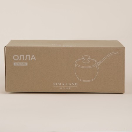 Stainless steel bucket SL Home "Olla", 1.5 l, d = 16 cm, h = 7.5 cm, with a lid, induction-2