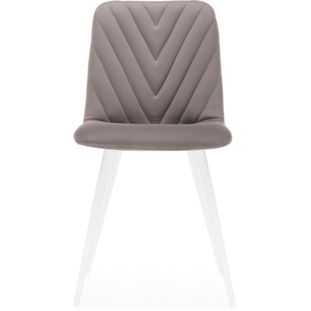 SHEET on a metal frame RALF Metal/velor, white/latte 44x53x83 cm-1