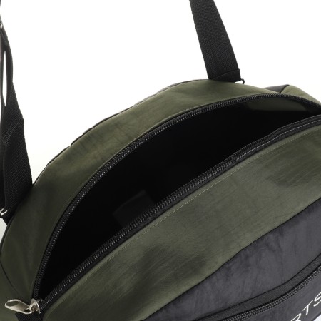 Sports bag with zipper, external pocket, black color/hack-2