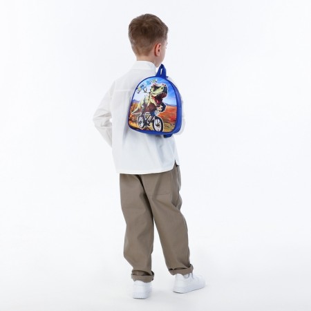 Children's backpack on a zipper, "chosen", blue color-6