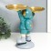 Souvenir Polystone stand "Cosmonaut in turquoise with two dishes" 14x26.5x32 cm