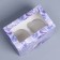Capcake box, confectionery packaging with a window, 2 cells, Makaruns, 16 x 10 x 10 cm