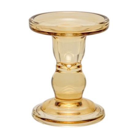 Glass candlestick, 85 × 85 × 110 mm, beige color
