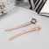 Invisible hair "Hadley" (set 2 pcs) rhombus, 6 cm, pink gold