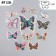 Butterflies cardboard "Flower" set 12 pcs h = 4-10 cm on magnet