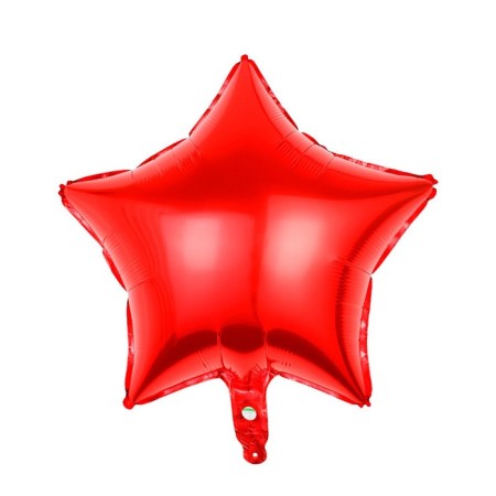 Foil ball 18 "Star - red" 1 pc.