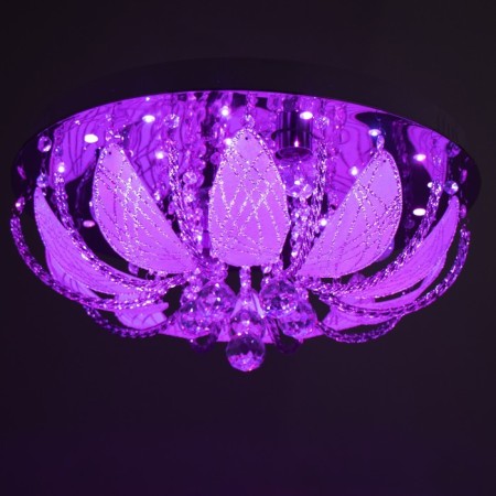 Svetogor chandelier "Drops" 5x60W E27 LED lighting chrome 50x50cm-7