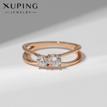 Ring Xuping plexus, white color in gold, size 19