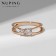 Ring Xuping plexus, white color in gold, size 19