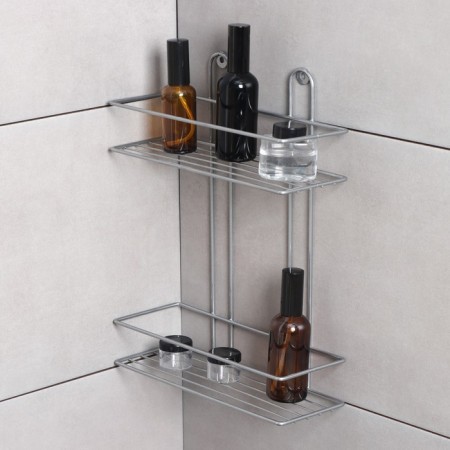 Rectangular shelf 2-long, 26.5 × 10.5 × 35 cm, color chromium-1
