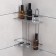 Rectangular shelf 2-long, 26.5 × 10.5 × 35 cm, color chromium