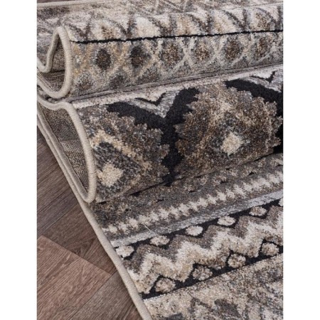 Rectangular carpet Merinos Ibiza, size 160x230 cm, color beige-black-2