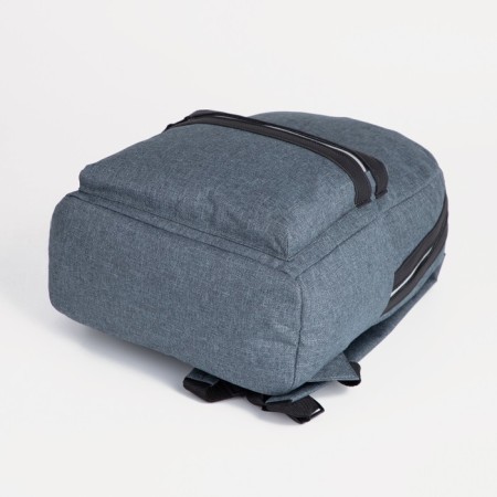 A backpack with a zipper, "saxi", outer pocket, dark gray color-3