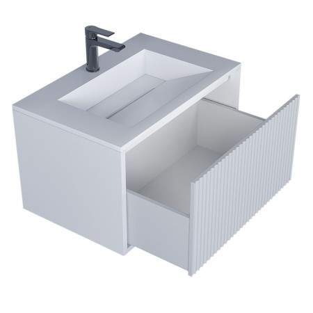 Tumbling under the Uperwood Next sink, 70 cm, white, 1 box-3