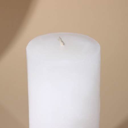 Interior candle white with concrete, 14 x 5 cm-2