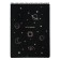 A5 sketchbook, 30 black sheets on the crest, "Moon", solid substrate, density 110 gr., Mix