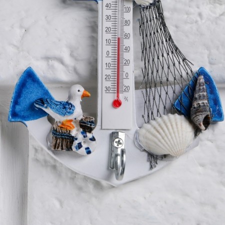 Thermometer "anchor with a seagull", 12 x 9.5 x 2.5 cm-6