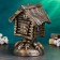 Piggy bank "Hut" 21x21x32cm, bronze