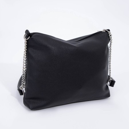 Bag Cross-Bodi with a zipper, black color-1