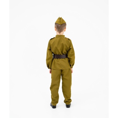 Masquerade military costume for a boy with a cap, belt, Gabardin, p/e, 30, height 110-116-3
