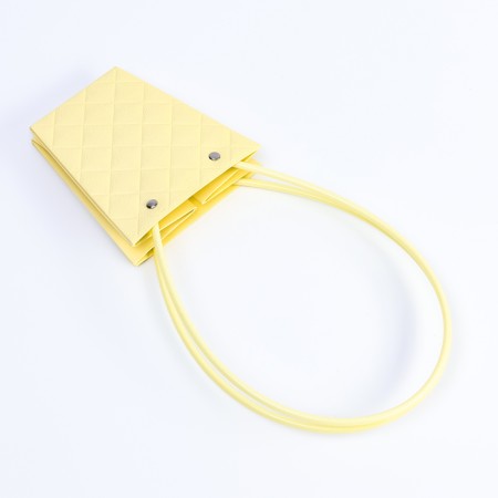 Bag for flowers embossed shampan moisture-resistant, 12x12-8x8-12.5 cm-2