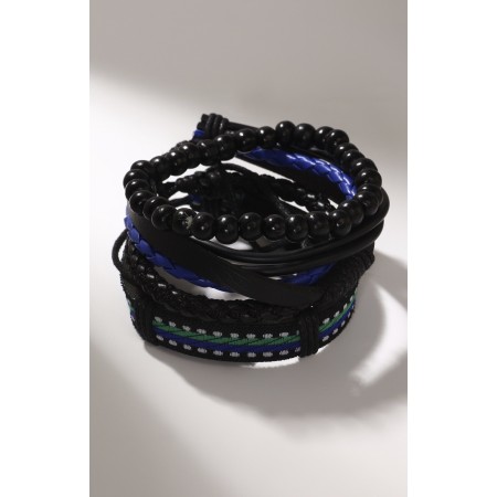 Bracelet Skin "Alcion", black color, d = 7.5 cm-1