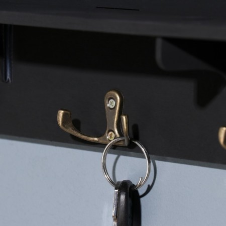 Keykeeper with the Home shelf black color, 28x23x7.5 cm-1