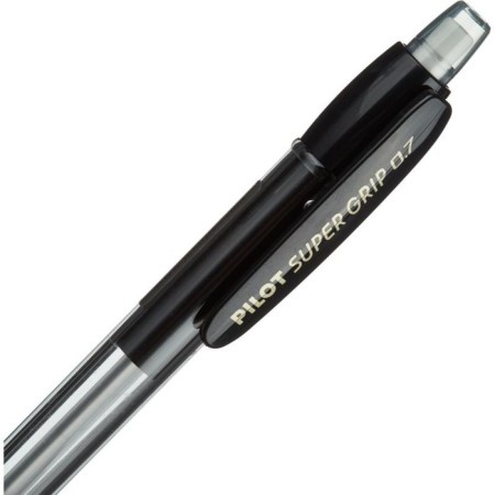 Mechanical pencil Pilot 0.7 mm Super grip rubber emphasis, black-4